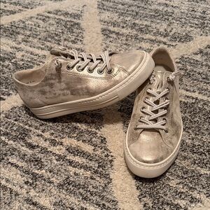 Paul Green Shimmering Silver Women's Sneakers